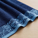 Cotton Floral Jacquard Border Bath Towel Set of 4 - Wisteria
