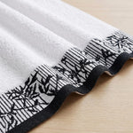 Wisteria Floral Jacquard 12-Piece Cotton Towel Set – Medium Weight Bathroom Towels