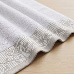 Wisteria Floral Jacquard 12-Piece Cotton Towel Set – Medium Weight Bathroom Towels