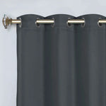 Classic Modern Solid Room Darkening Blackout Curtain Panels, Set of 2