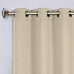 Classic Modern Solid Room Darkening Blackout Curtain Panels, Set of 2