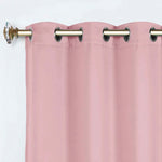 Classic Modern Solid Room Darkening Blackout Curtain Panels, Set of 2
