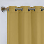 Classic Modern Solid Room Darkening Blackout Curtain Panels, Set of 2
