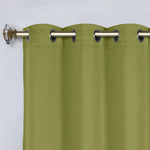 Classic Modern Solid Room Darkening Blackout Curtain Panels, Set of 2