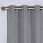 Classic Modern Solid Room Darkening Blackout Curtain Panels, Set of 2