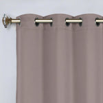 Classic Modern Solid Room Darkening Blackout Curtain Panels, Set of 2