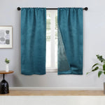 Senna Textured Woven Blackout 2-Piece Curtain Panel Set – Room Darkening Window Drapes