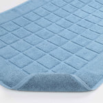 Superior Nora Cotton Thick Solid Checkered Washable Bath Mat Set of 2