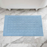 Superior Nora Cotton Thick Solid Checkered Washable Bath Mat Set of 2