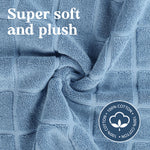 Superior Nora Cotton Thick Solid Checkered Washable Bath Mat Set of 2