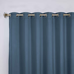 Classic Modern Solid Room Darkening Blackout Curtain Panels, Set of 2