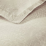 Lightweight Cotton Bedspread Sets 3-Piece Fleur De Lis Jacquard Matelasse
