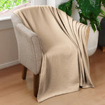 100% Cotton Thermal Blanket – Diamond Weave All-Season, Lightweight & Breathable