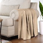 100% Cotton Thermal Blanket – Diamond Weave All-Season, Lightweight & Breathable