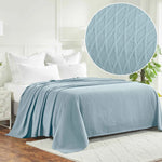 100% Cotton Thermal Blanket – Diamond Weave All-Season, Lightweight & Breathable
