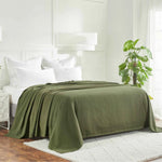100% Cotton Thermal Blanket – Diamond Weave All-Season, Lightweight & Breathable
