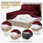 1000 Thread Count Egyptian Cotton Sateen Sheet Set