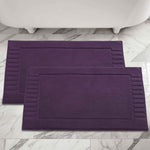 Superior Leo Cotton Modern Absorbent Heavy Washable Bath Mat Set of 2