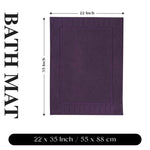 Superior Leo Cotton Modern Absorbent Heavy Washable Bath Mat Set of 2