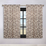 Leaves Room Darkening Back Tabs Blackout Curtain Panels, Set of 2