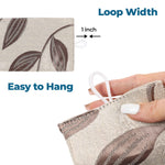 Blackout Window Curtains Leaves Pattern Room Darkening Set of 2