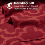 100% Cotton Flannel Bed Sheet Set Trellis Deep Pocket