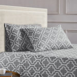 100% Cotton Flannel Bed Sheet Set Trellis Deep Pocket