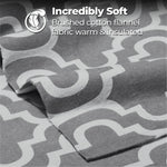 100% Cotton Flannel Bed Sheet Set Trellis Deep Pocket