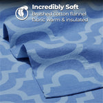 100% Cotton Flannel Bed Sheet Set Trellis Deep Pocket