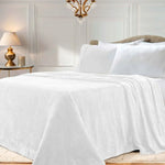 Superior Fleece Plush Medium Weight Fluffy Solid Decorative Blanket