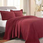 Lightweight Cotton Bedspread Sets 3-Piece Fleur De Lis Jacquard Matelasse