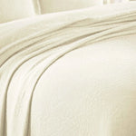 Lightweight Cotton Bedspread Sets 3-Piece Fleur De Lis Jacquard Matelasse