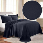 Lightweight Cotton Bedspread Sets 3-Piece Fleur De Lis Jacquard Matelasse