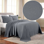Lightweight Cotton Bedspread Sets 3-Piece Fleur De Lis Jacquard Matelasse
