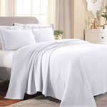 Lightweight Cotton Bedspread Sets 3-Piece Fleur De Lis Jacquard Matelasse