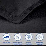 Lightweight Cotton Bedspread Sets 3-Piece Fleur De Lis Jacquard Matelasse