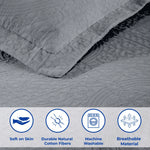 Lightweight Cotton Bedspread Sets 3-Piece Fleur De Lis Jacquard Matelasse