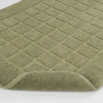 Superior Nora Cotton Thick Solid Checkered Washable Bath Mat Set of 2