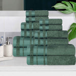 Superior Hays Cotton Medium Weight 12 Piece Bathroom Towel Set