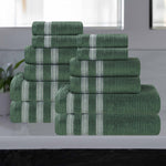 Superior Brea Zero Twist Cotton Ribbed Geometric 12 Piece Towel Set