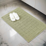 Superior Nora Cotton Thick Solid Checkered Washable Bath Mat Set of 2