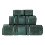 Superior Sadie Zero Twist Cotton Absorbent Solid 3 Piece Towel Set