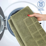 Superior Nora Cotton Thick Solid Checkered Washable Bath Mat Set of 2