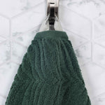 6 Piece Towel Set Zero Twist Cotton Chevron Jacquard Towels