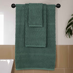 Superior Chevron Zero Twist Cotton Jacuqard 3 Piece Towel Set