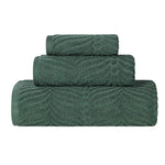 Superior Chevron Zero Twist Cotton Jacuqard 3 Piece Towel Set