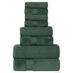 Superior Chevron Zero Twist Solid Jacquard Cotton 8 Piece Towel Set