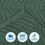 Superior Chevron Zero Twist Solid Jacquard Cotton 8 Piece Towel Set