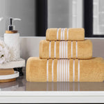 Superior Sadie Zero Twist Cotton Absorbent Solid 3 Piece Towel Set