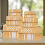 Superior Zero Twist Cotton Solid & Jacquard Floral 12 Piece Towel Set